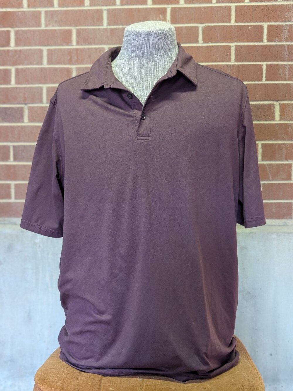 Gerry Performance Polo Shirt Mens Eggplant Purple Stretch Golf Travel Office XL